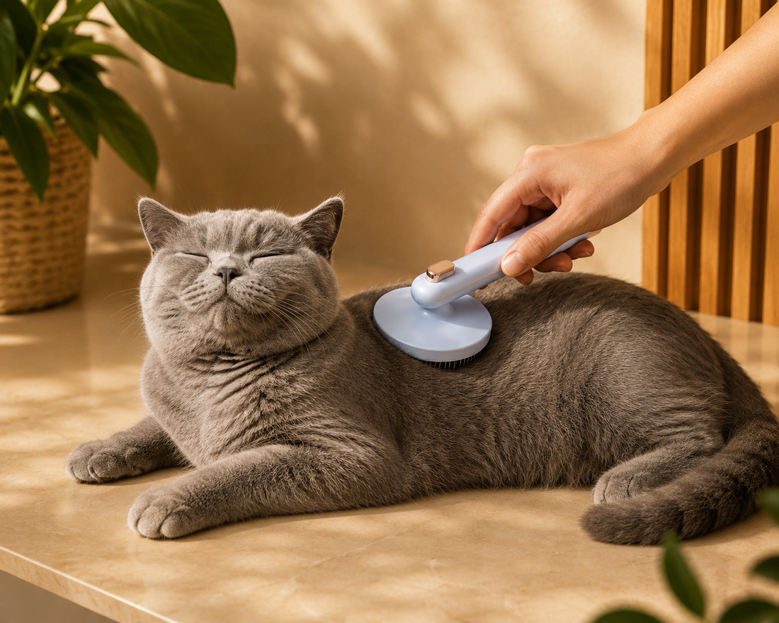 FurEase™ — Self-Cleaning Grooming Brush